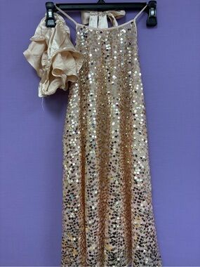 Victoria's Secret Gold Sequin Lingerie Top